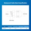 CGELE Cable Gland 20 Pack 1/4" NPT Waterproof Adjustable Connector