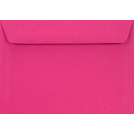 Netuno Pack of 25 Dark Pink Envelopes DIN C6 114 x 162 mm 90 g Burano Pink Shocking Coloured Gift Envelope Christmas Wedding Birthday Letter Envelope Colourful Elegant C6 Pink