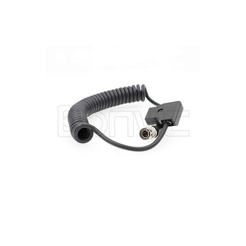 Anton Bauer D-Tap To Male Hirose 4 Pin Power Coiled
