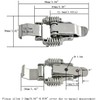 NRC&XRC Stainless Steel Rustic Industrial Double Spring Locking Latch Hasp