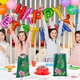 ADARRO 40PCS Pink and Green Party Favor Bags, Witch Musical Goodie Candy Treat Bags for Witch & Crown Theme Birthday Party Supplies