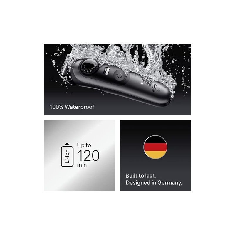 Braun Braun Beard Trimmer Series 7, +12 Barbering Tools, Lifetime