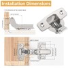 Furniware 2 Pack Frameless Inset Soft Close Cabinet Hinges, Speed