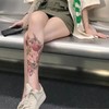 Washable Temporary Tattoo Stickers: Butterfly, Whale, Lettering, Lasts 2 Weeks Men's 3 Flower