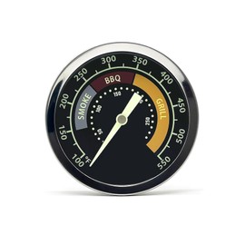 Accurate Grill Thermometer for Oklahoma Joe’s Smoker, 3695528R06 for Longhorn/Highland, Glowing Temperature Gauge for Charcoal/Wood/Pellet Smoker Grill with 13/16” mounting Hole, Stainless Steel