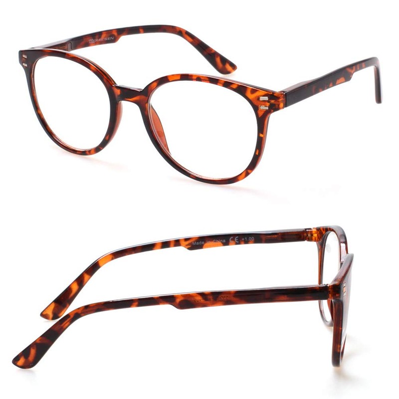 3 Pack Reading Glasses Spring Hinge Stylish Readers Black/Tortoise for