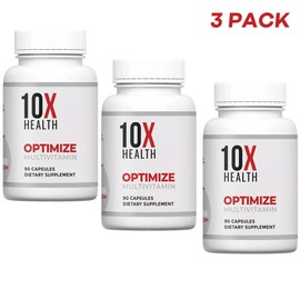 10X Health Optimize Methylated Multivitamin 90 Capsules - 3 Pack
