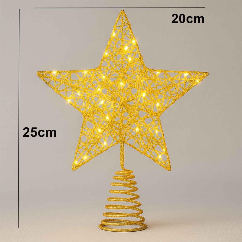 Christmas Tree Topper, Tree Topper with 20 LEDs, Christmas Tree