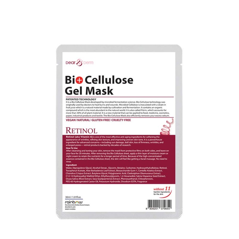 Bio Cellulose Gel Mask, Skincare Face sheet mask, Facial sheet