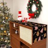 GAGEC Gingerbread Christmas Decorations Black Table Runner Pink Tree Glitter