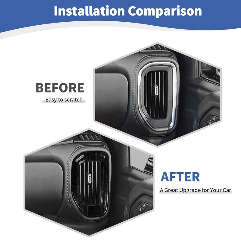 RT-TCZ for Silverado Dash Side Air AC Vents Cover Trim