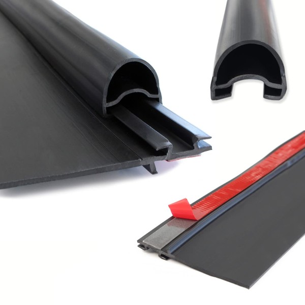 HCC Auto Combo RV Slide Out Black Rubbers | 018-312-EKD & 018-341 EK | 1' x 15/16' x 35' D-Seal Wiper & 1/2' x 2.75' x 35’ Seal Base | Installation Manuals Included