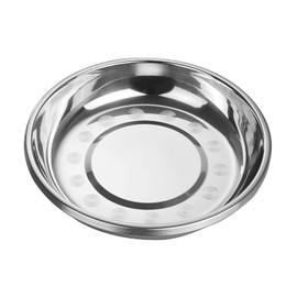 Dehouse 4-Pack Stainless Steel Metal Dinner Plates