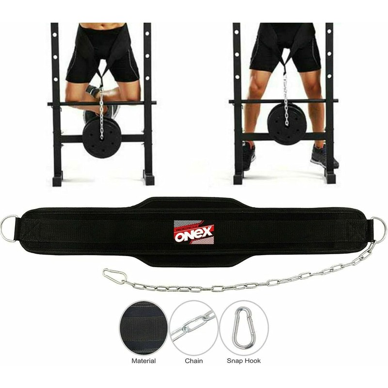 ONEX Dipping Belt Gym Powerlifting Weightlifting Back Vest Chain Support