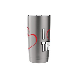 I Love Tren Bodybuilder I Heart Tren Funny Sarcastic Workout Stainless Steel Insulated Tumbler