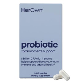 HerOwn Probióticos para Mujer, 11 Cepas con Inulina Prebiótica, 5 billones CFU, 30 Cápsulas                                                           