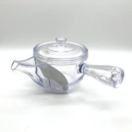 Clear Non-Breakable Tea Pot (Noguchi Kumataro Tea Garden Limited Logo), Includes Leaflet for Brewing Tea, Made in Japan, Plastic, Compatible with Green Tea, Roasted Tea, Oolong, Herbal Tea, Cold Brewing and Ice Brewing Safe, Dishwasher Safe, Bleach Safe