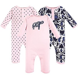 Yoga Sprout Cotton Union Suit, 3 Pack, Ikat Elephant, 3-6 Months