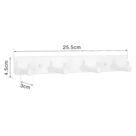 QNIIAED Coat Hooks Wall Mounted,Multipurpose Modern Stainless Steel Screw in Door Hook Metal Heavy Duty Coat Rack Row of hook Hanger Towel Robe Clothes Hat Hook for Bathroom(White 4 Hooks)