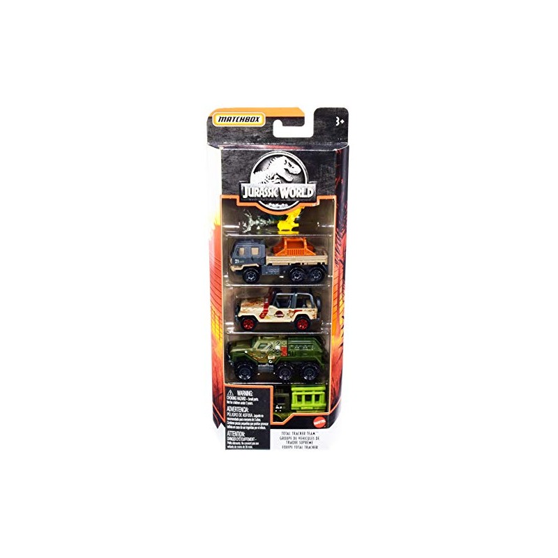 Matchbox 5 Pack Jurassic World Total Tracker Team