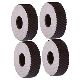 LALAFINA 4pcs High Strength Coarse Knurling Wheel Replacement Tool Durable Steel Twill Direction for Precision Crafting and Practical Use