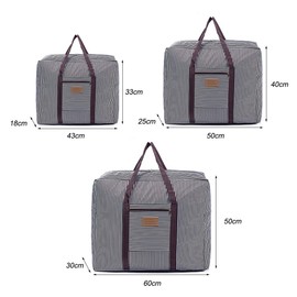 Waterproof Thick Large Storage Bag 600D Oxford Organizer Travel Luggage Bag For Blankets, Duvet,Pillows, Clothes Moving Home (Brown, Large)