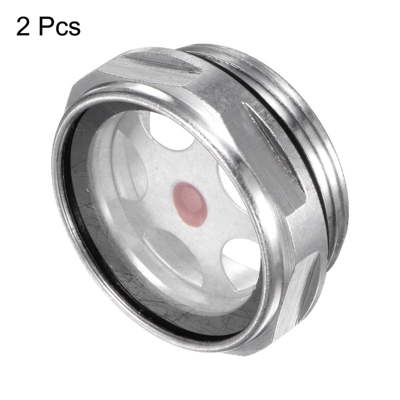 HARFINGTON 2pcs Air Compressor Oil Sight Glass 42 x 2mm