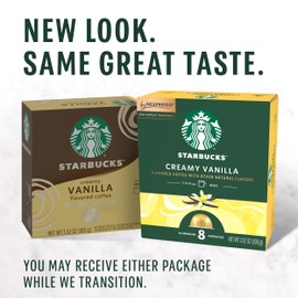 Starbucks by Nespresso Vertuo, Vanilla Flavored Coffee, 32-count Coffee Pods, Brews 7.8 oz.