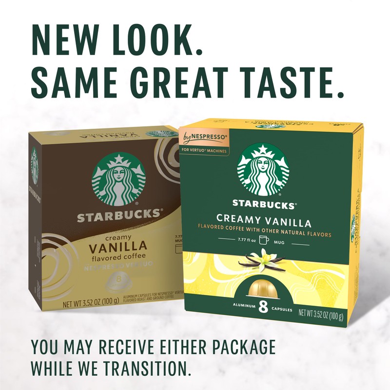 Starbucks by Nespresso Vertuo, Vanilla Flavored Coffee, 32-count Coffee Pods,