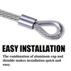 VIVBOO Metal Wire 1/8 inch Carbon Steel Galvanized Cable 50FT