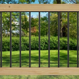 Deckorators 32 in. Textured Black Aluminum Round Classic Baluster (10-Pack)