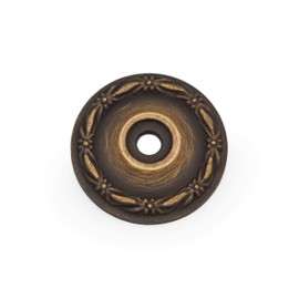 R.K. International RK International RKI Antique English BP 489 AE Flat Deco-Leaf Knob Backplate