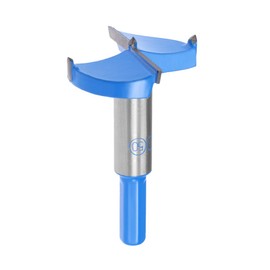 sourcingmap Forstner Drill Bits 50mm, Tungsten Carbide Wood Hole Saw Auger Opener, Woodworking Hinge Hole Drilling Boring Bit Cutter (Blue, Gray)