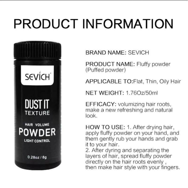 Sevich Dust It Volumizing Texture Styling Hair Powder 8 grams