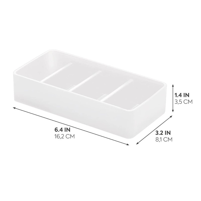 iDesign The Sarah Tanno Collection 4 Slot Silicone Cosmetic Drawer