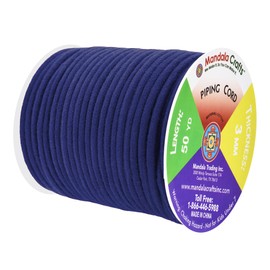 Mandala Crafts Soft Drawstring Replacement Rope Upholstery Crochet MacramŽ Cotton Welt Trim Piping Cord (Navy Blue, 4mm)