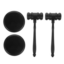 Operitacx Handmade Wooden Gavel Hammer Set Judge Mallet with Comfortable Grip for Legal Proceedings Courtroom Use