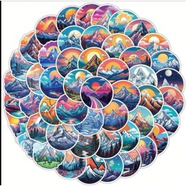 Unbranded 10pcs Beautiful Colorful Mountain Stickers- Scrapbook, Journal, DIY Crafting