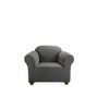 SureFit Simple Stretch Subway 1-Piece - Chair Slipcover - Gray