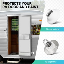 ESUDNT RV Magnetic Door Catch RV Door Holder Baggage Door Catch for Camper, Trailer, Motor Home, Boat Compartments, Cargo, RV Must Have Accessories (White, 2 Pack)