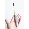 Replaceable Bamboo Toothbrush Aluminum Handle - BPA Free, Soft Bristles