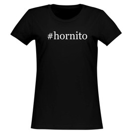 BH Cool Designs #hornito - Women's Soft & Comfortable Hashtag Junior Cut T-Shirt, Black, X-Large
