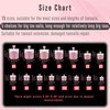NOVO OVO French Tip Toe Nail Tips Press on, Sharp