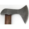 Wild Turkey Handmade Solid Damascus Steel Axe w/ Leather Sheath