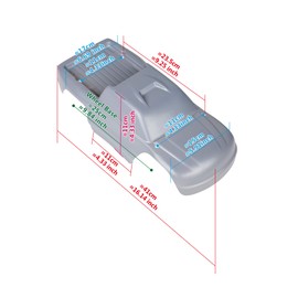 SummitLink Custom Body Compatible for 1/10 Scale RC Car or Truck (Truck not Included) (Yellow Bumblebee)