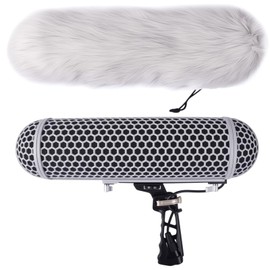 Micolive Microphone Windshield Blimp Windscreen Style Protect Cage and Shock Mount Suspension System Compatible with Rode NTG1 NTG2 NTG3 NTG4+ AT875R Line MKE 600 Series Shotgun Microphones etc