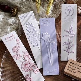 20pcs 3D Flowers Bookmark, 1.6" x 6" Paper Book Marks for Book Lovers, Beautiful Bookmark Set for Women Girls, Students, Classroom Gifts, School Prize, Reading Present or DIY Journal & Scrapbook Pink