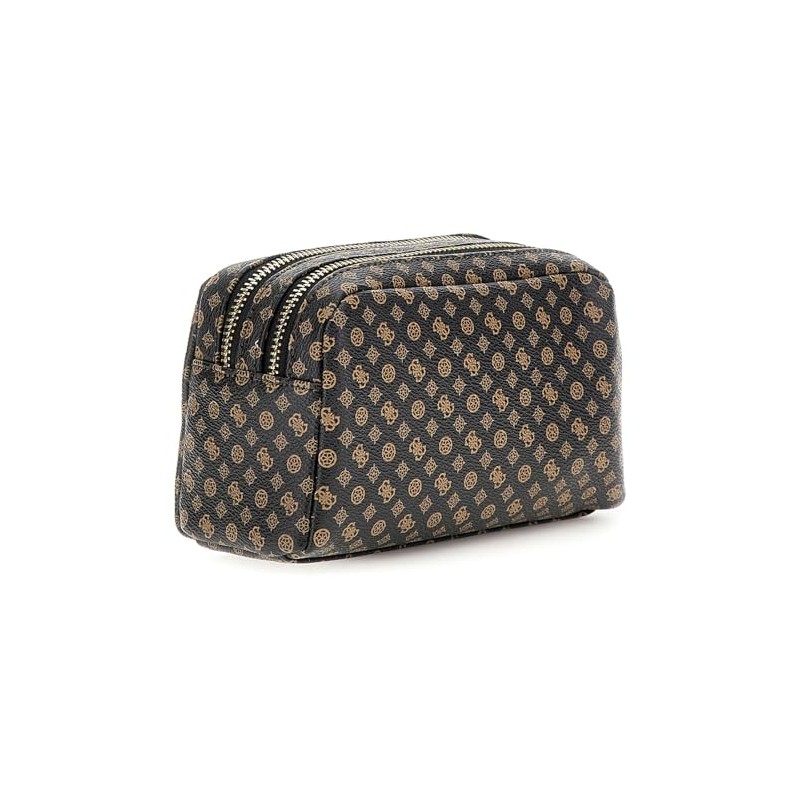 GUESS Double Zip Mocha Logo Multi, Mocha Logo Multi