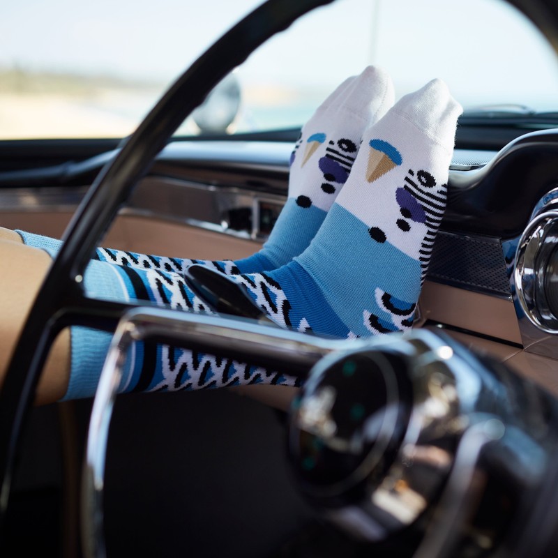 Wilson Payne Down Under Socks - Blue Budgie, 8-11