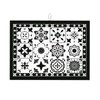 Retro Black Pattern Dish Drying Mat 18x24 For Kitchen Counter